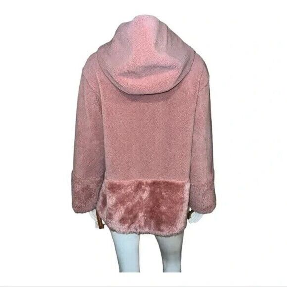 Koolaburra by UGG Women's Hooded Fuzzy Jacket Ice Rose Small NWOT - Picture 3 of 8